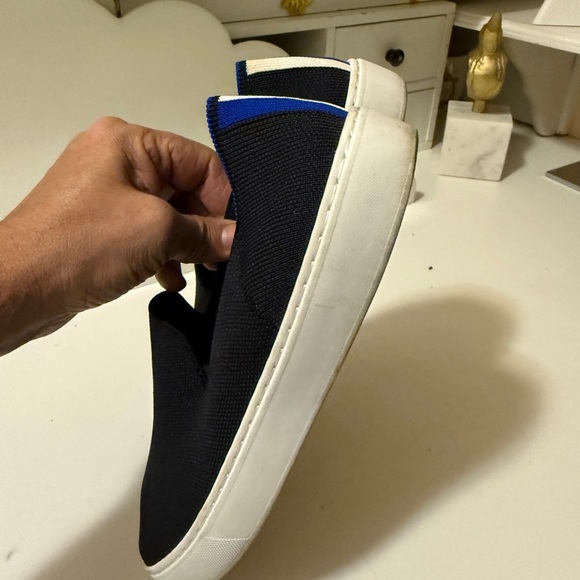 Rothys | The Original Slip On Loafers | Black | Blue White Heel
Stripe SZ 9 - Picture 13 of 13